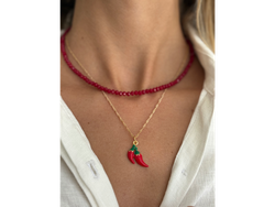 Conjunto Collar Cristal y Gold filled Pepper