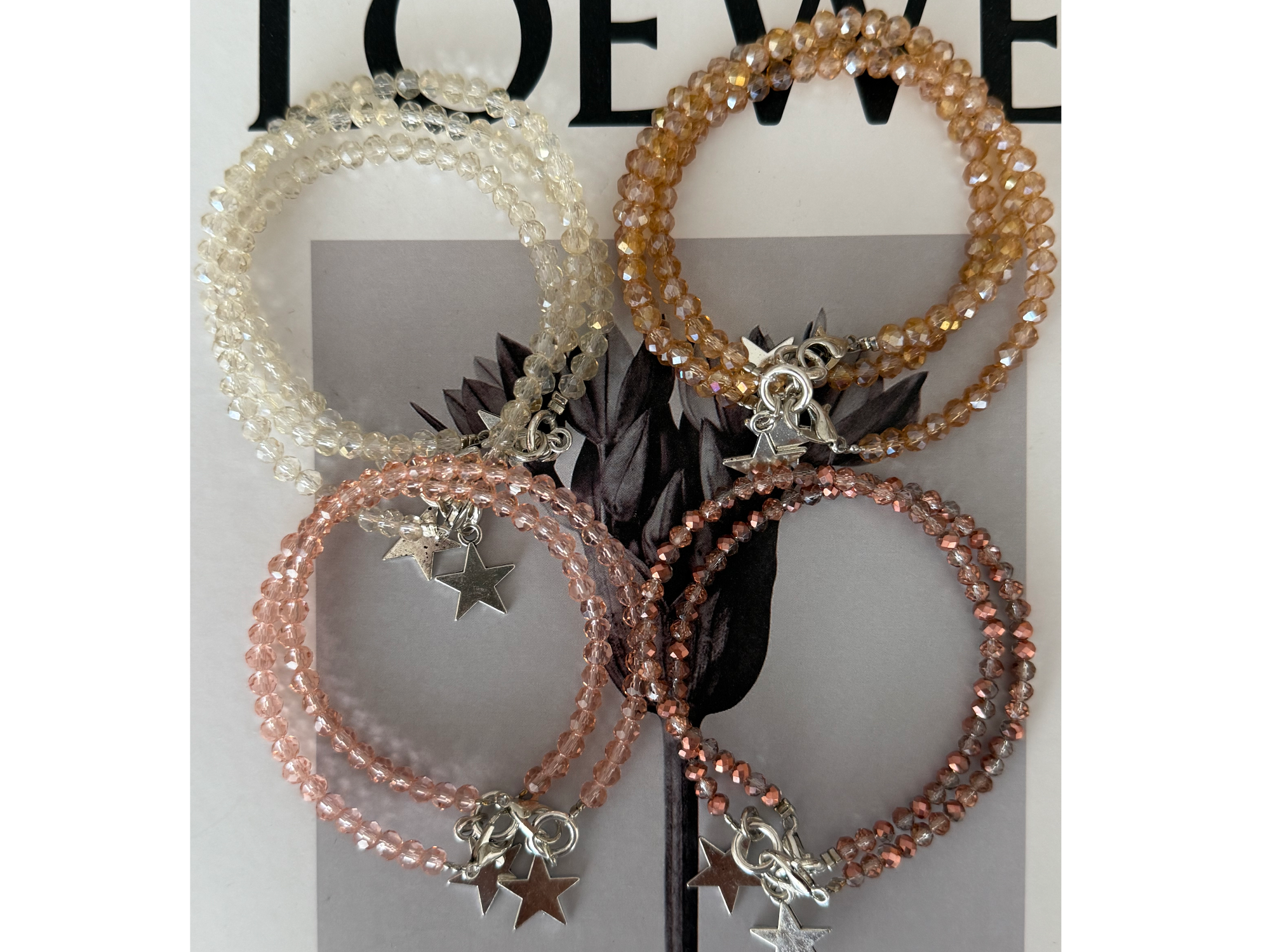 Pulseras Cristal  Tonos Calidos