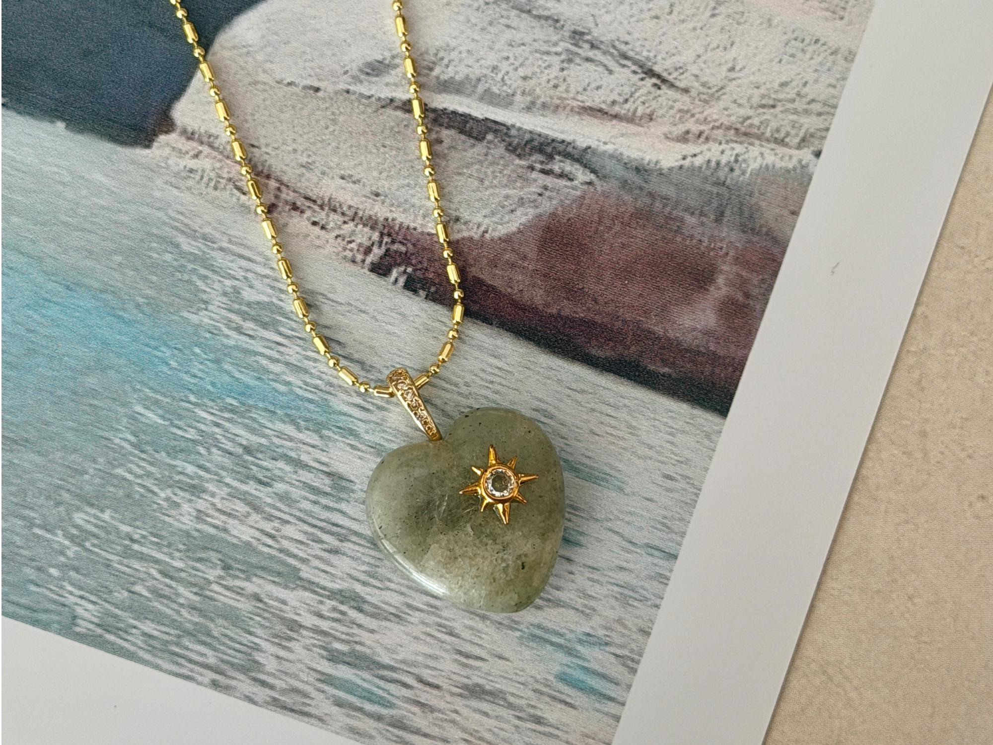 Cadena Cuore Moonstone