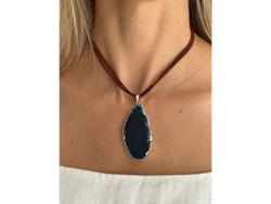 Ágata Engarzada en Alpaca