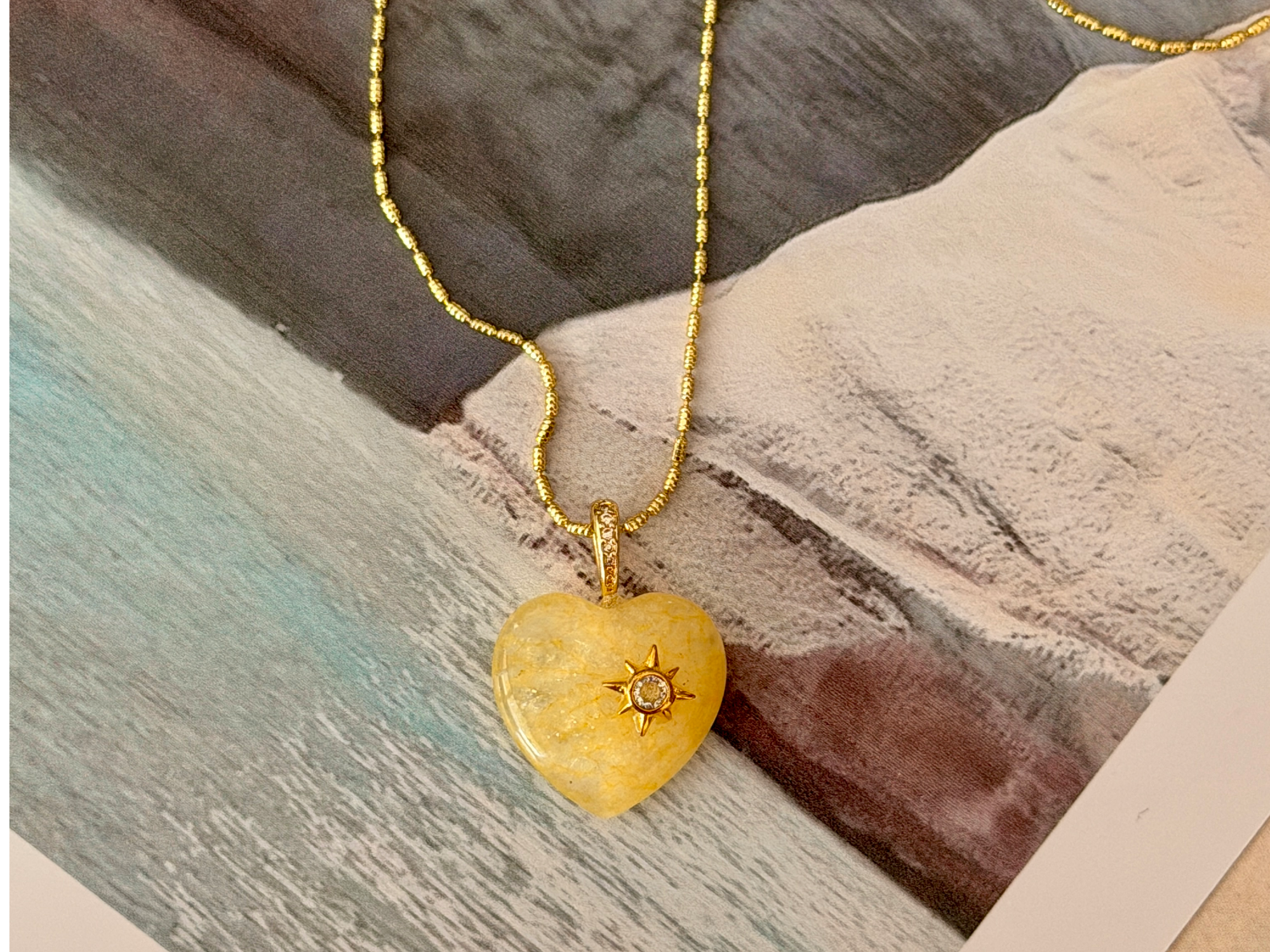 Cadena Cuore Citrino