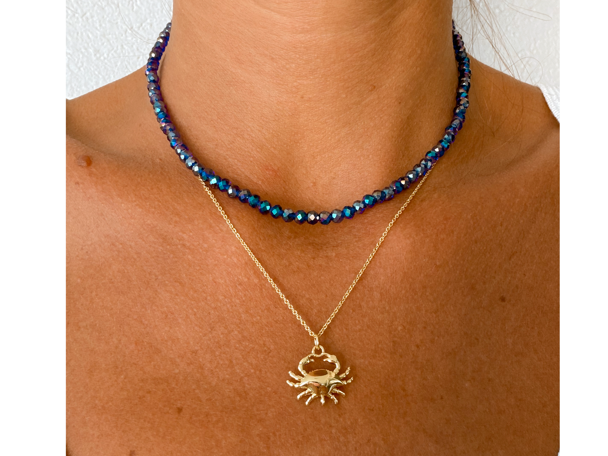 Conjunto Collar Cangrejo y Collar Cristal