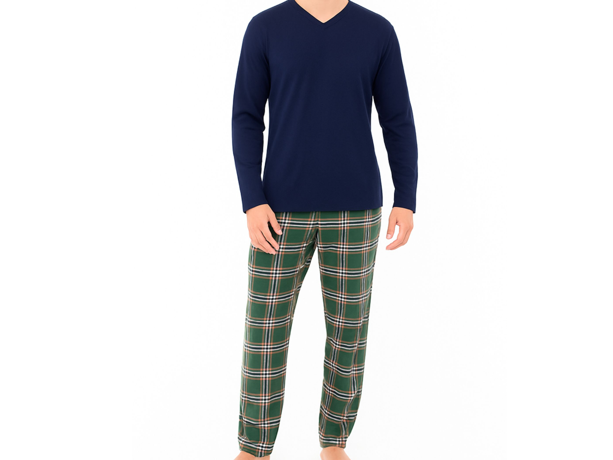 Pijama de Hombre Viyela escote en V