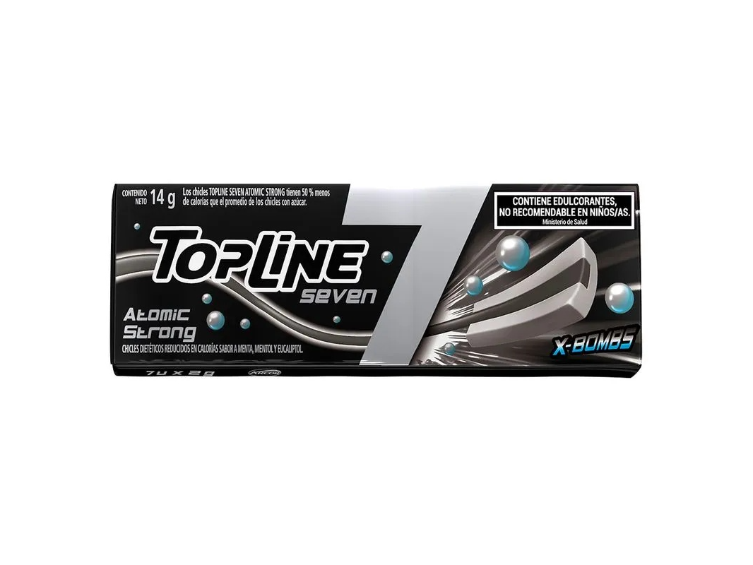 CHICLE TOPLINE SEVEN ATOMIC STRONG