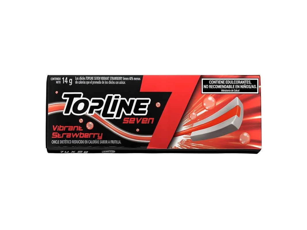 CHICLE TOPLINE SEVEN STRAWBERRY
