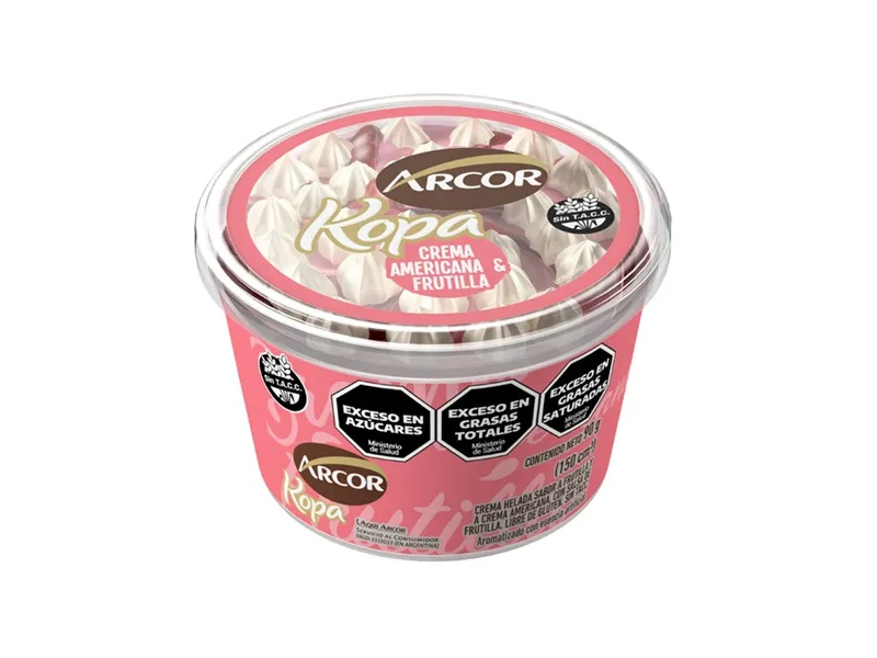 KOPA HELADO ARCOR CREMA AMERICANA Y FRUTILLA