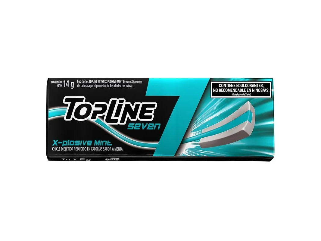 CHICLE TOPLINE SEVEN X-PLOSIVE MINT