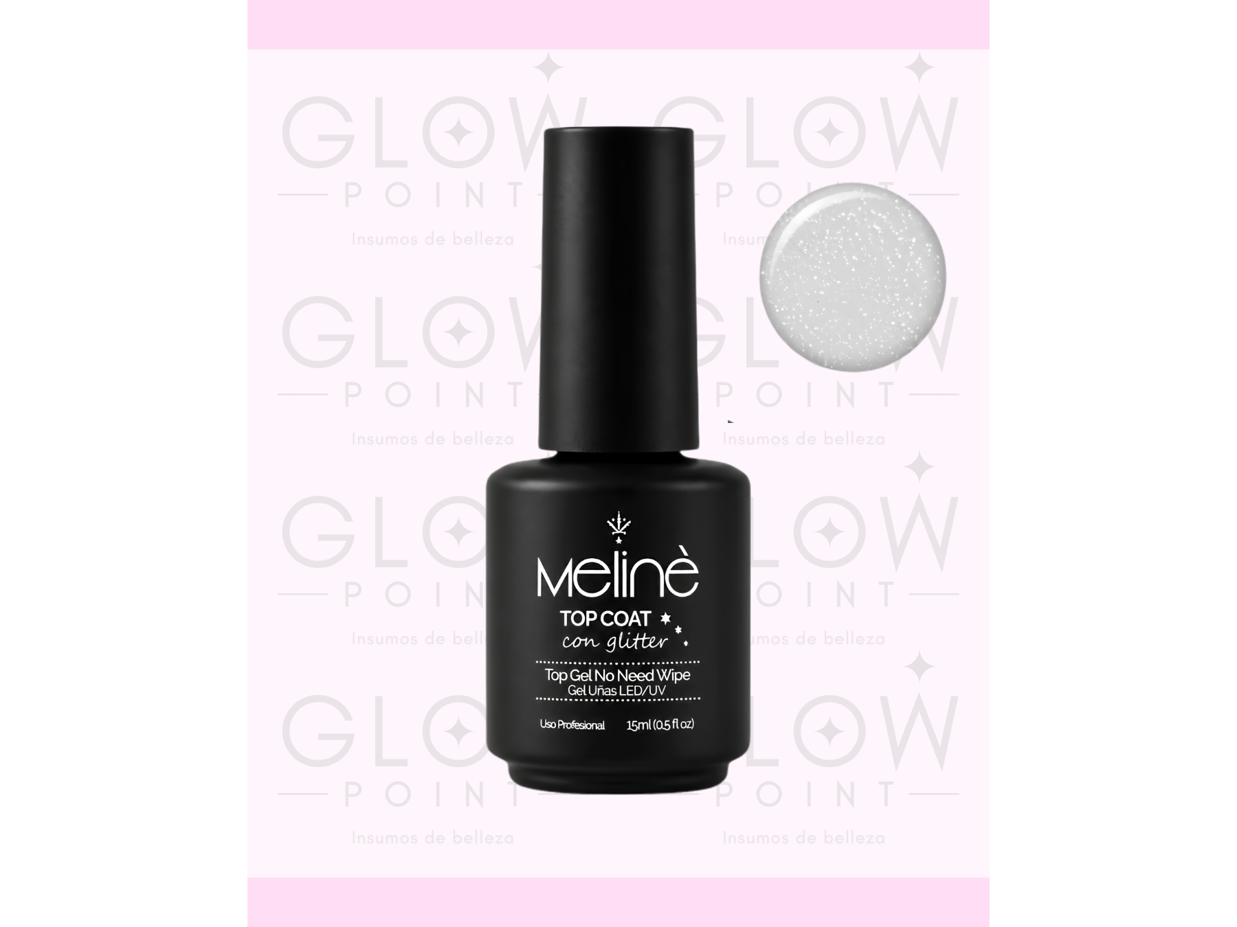 Top Coat con glitter Meline 15 ml