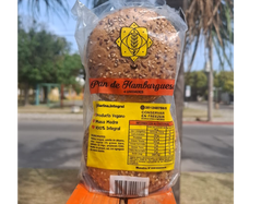 Pan de hamburguesa integral masa madre