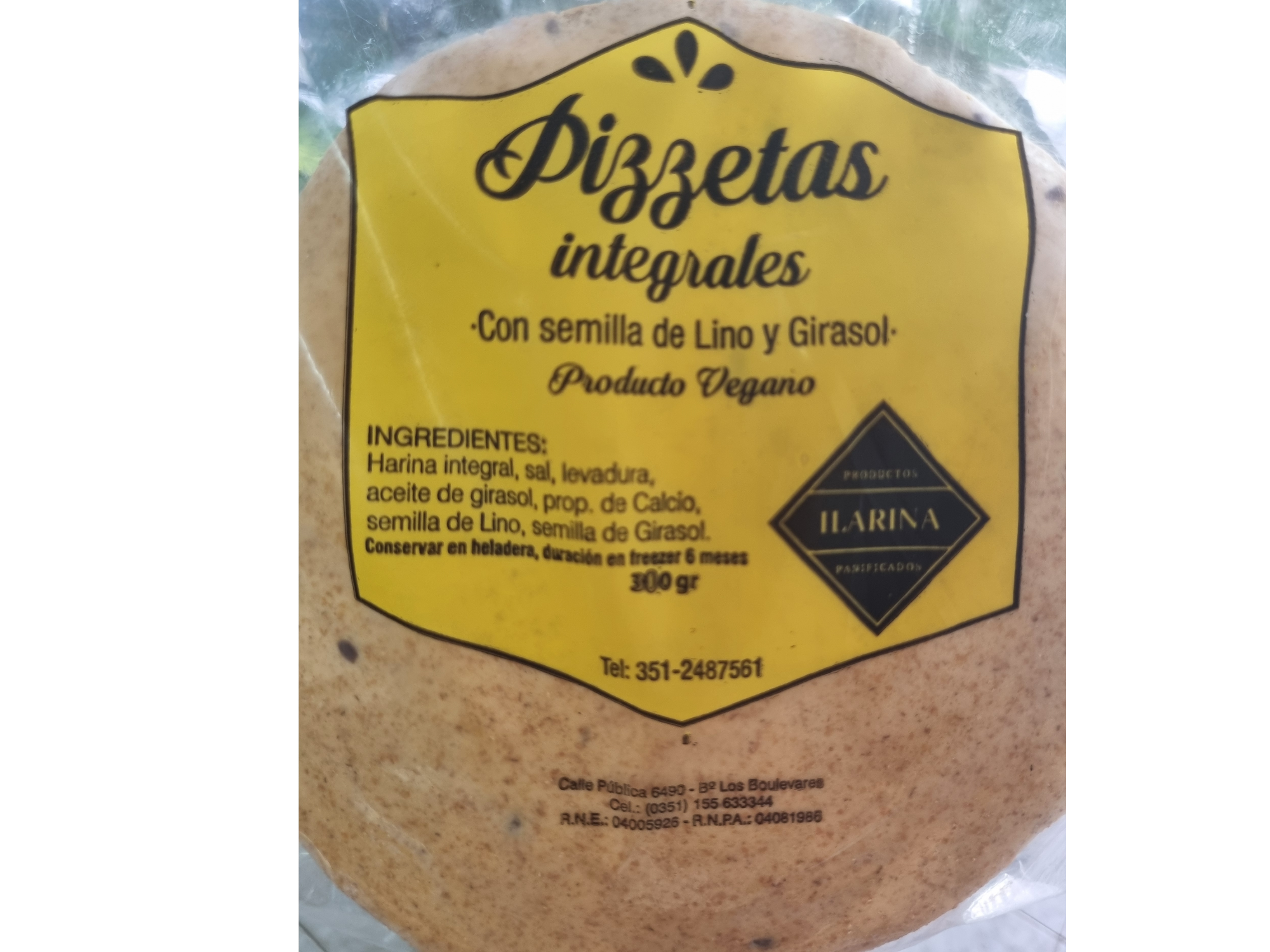 Pizzetas integrales veganas