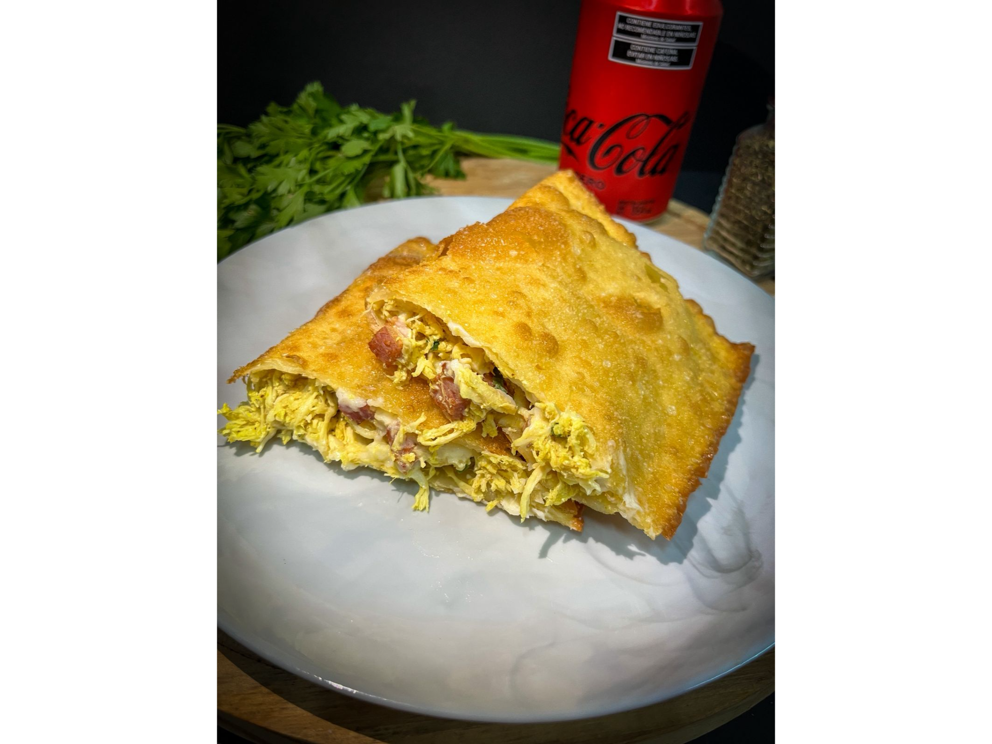 Pastel pollo/panceta y creamchesee