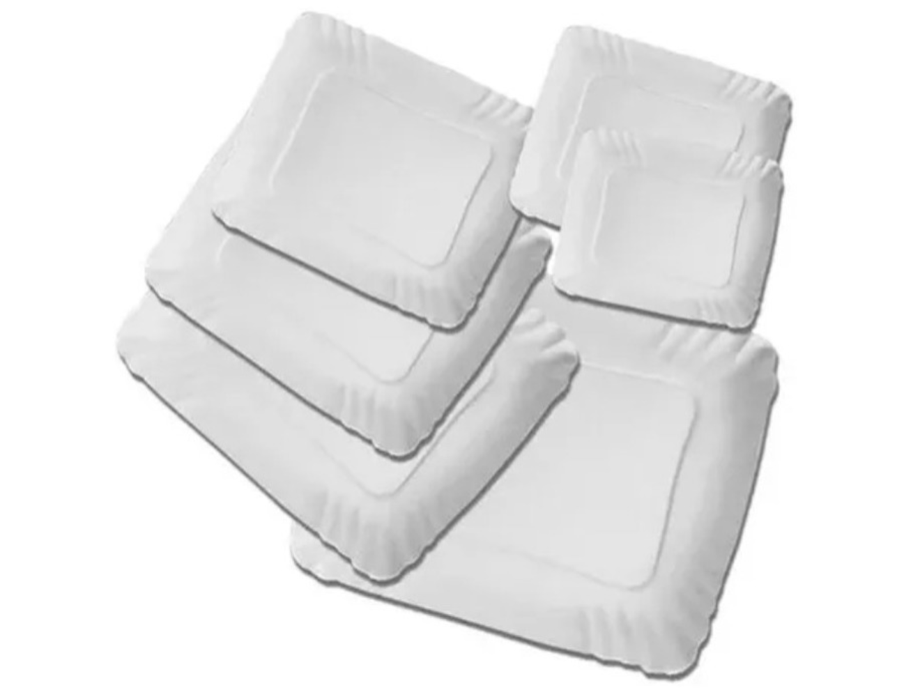 BANDEJAS DE CARTON CUADRADAS