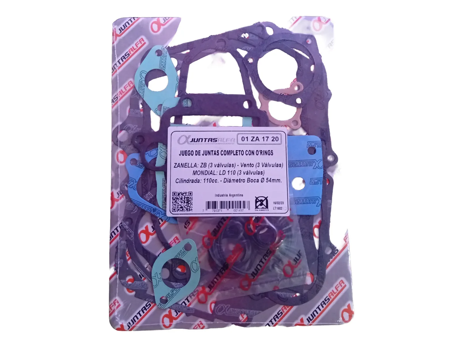 (01) JUNTA DE MOTOR ZANELLA ZB110 3V/LD110 (3 VALVULAS)