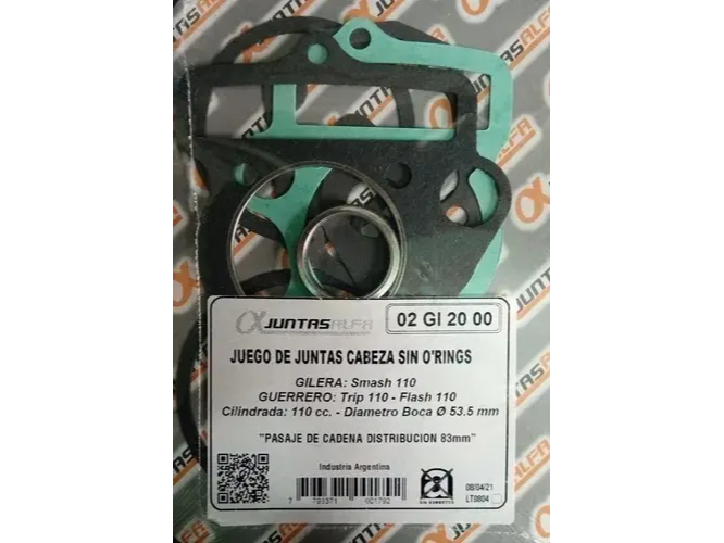 (01) JUNTAS CABEZAL 110 C/ORING
