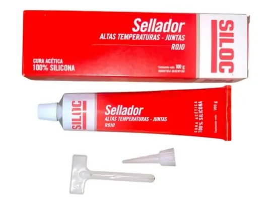 (22) SILOC SELLADOR FORMA JUNTAS ALTAS TEMPERATURAS ROJO 100g