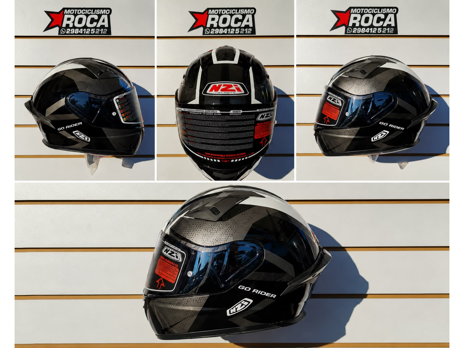 CASCO NZI GO RIDER STREAM DUO TRIDENT BLACK