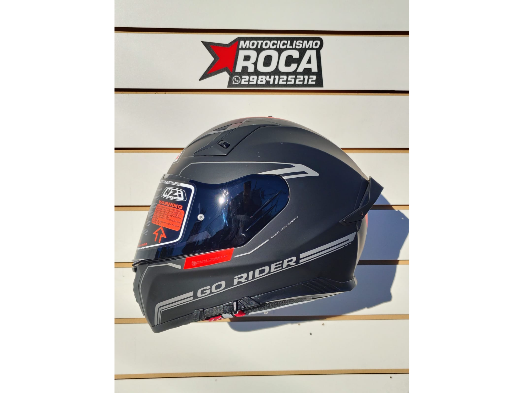 CASCO NZI GO RIDER  DUO SOLID BLACK&RED