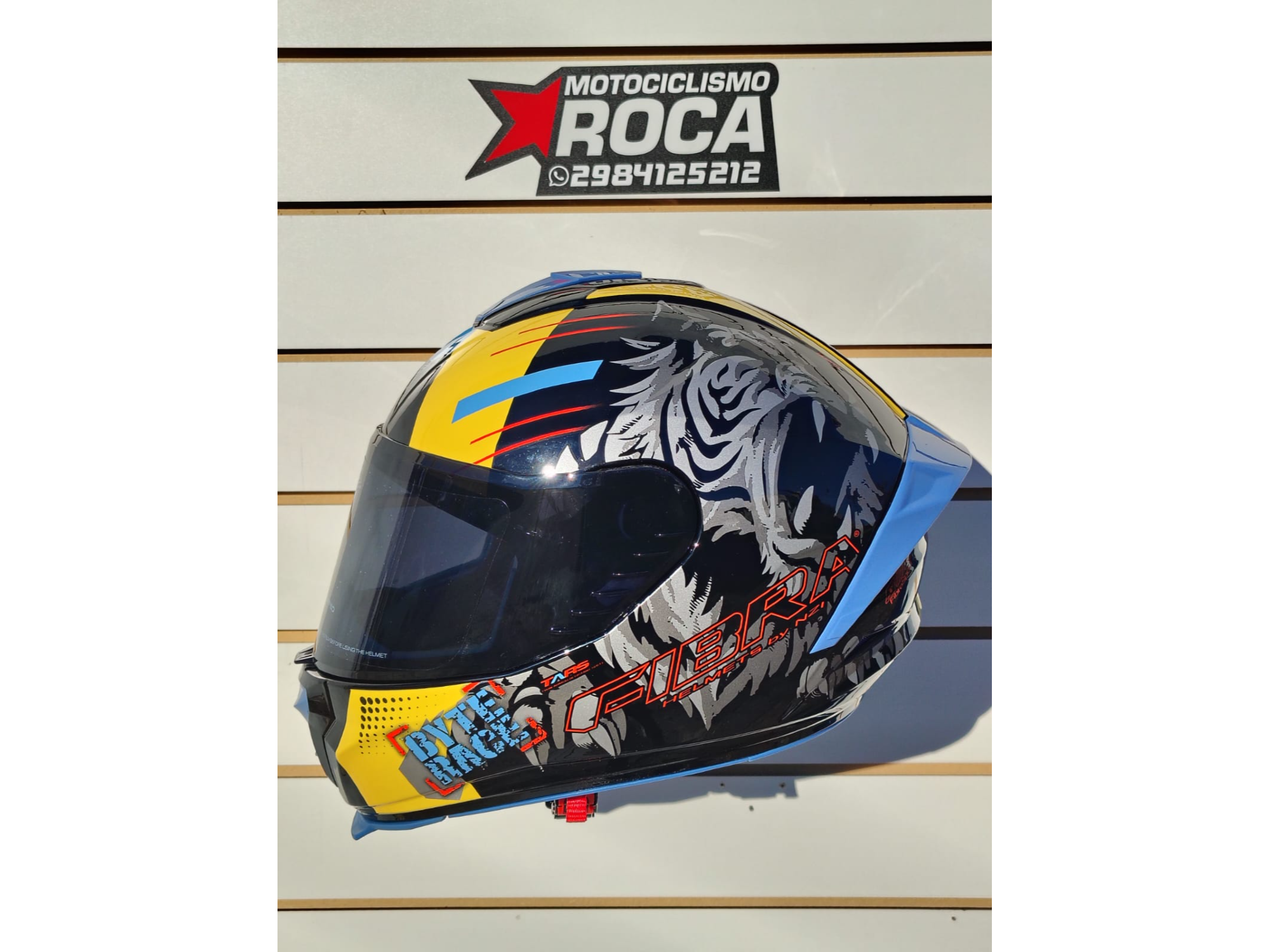 CASCO FIBRA BYTE STREAM CHROMA RAGE BLACK&GREY&YELLOW