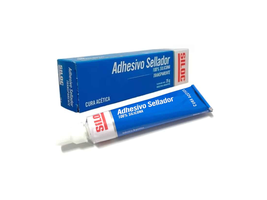 (22) SILOC ADHESIVO SELLADOR 25g 100% SILICONA TRANSPARENTE