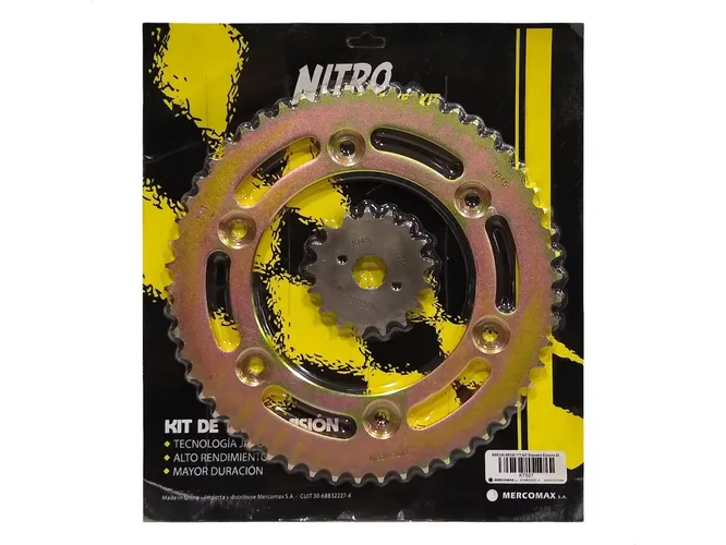 (04) - KIT CORONA Y PIÑON NXR 125 BROSS/XR125L/ XR150L 54T/17T