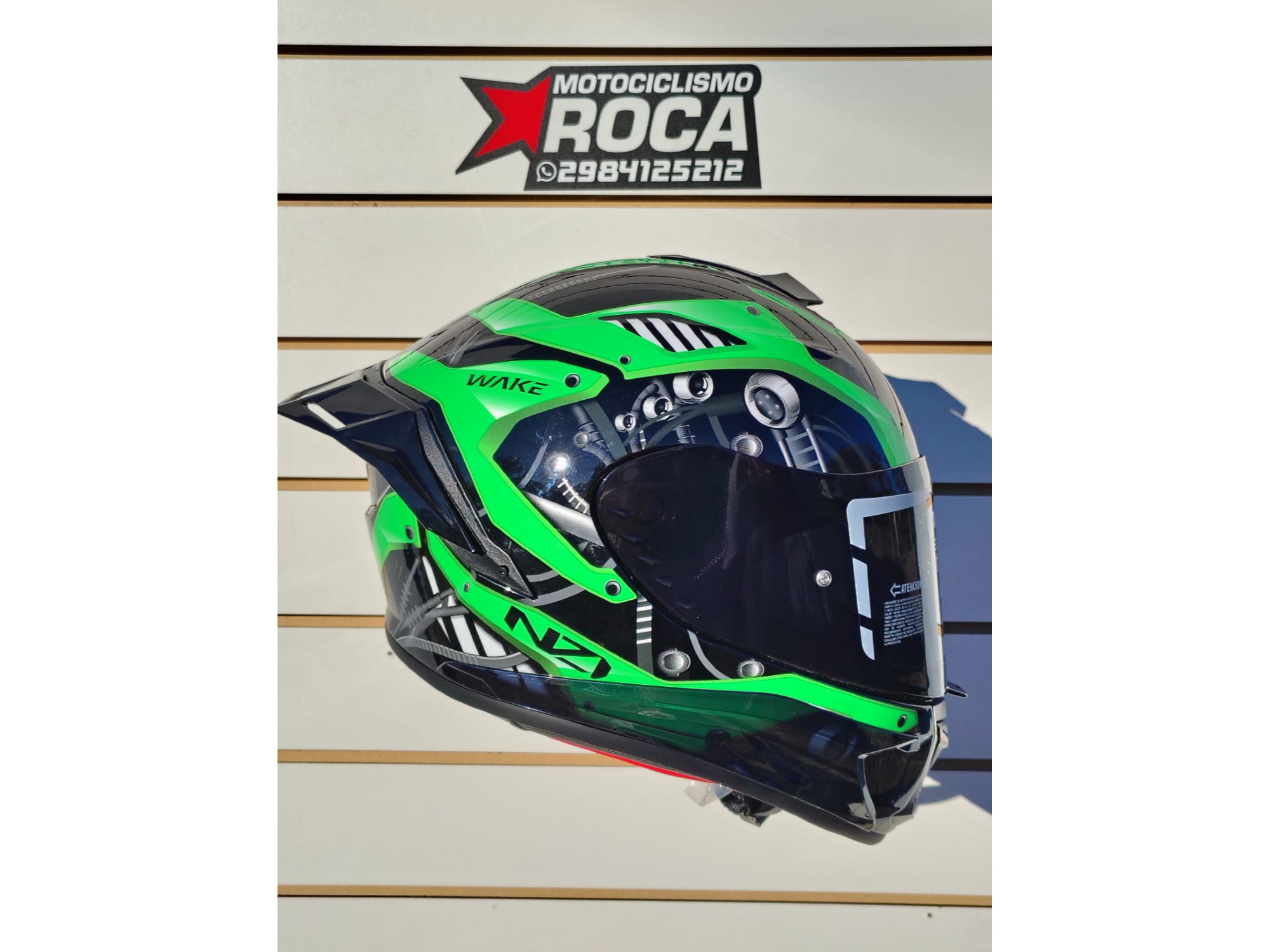 CASCO NZI WAKE STREAM BOOSTER CYBER BLACK&GREEN TINTED