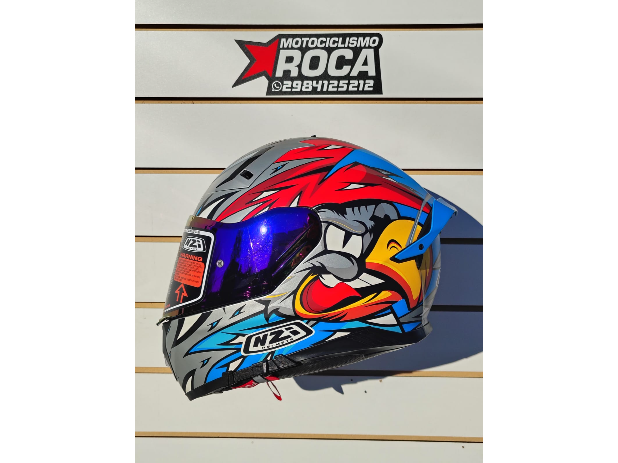 CASCO NZI GO RIDER STREAM SILVER&SKYBLUE MACAW