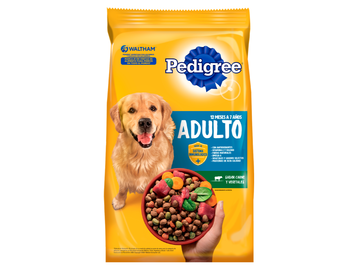Pedrigree Perros Adultos Razas Grandes (Carne y Vegetales)