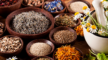 hierbas aromáticas y yerba mate