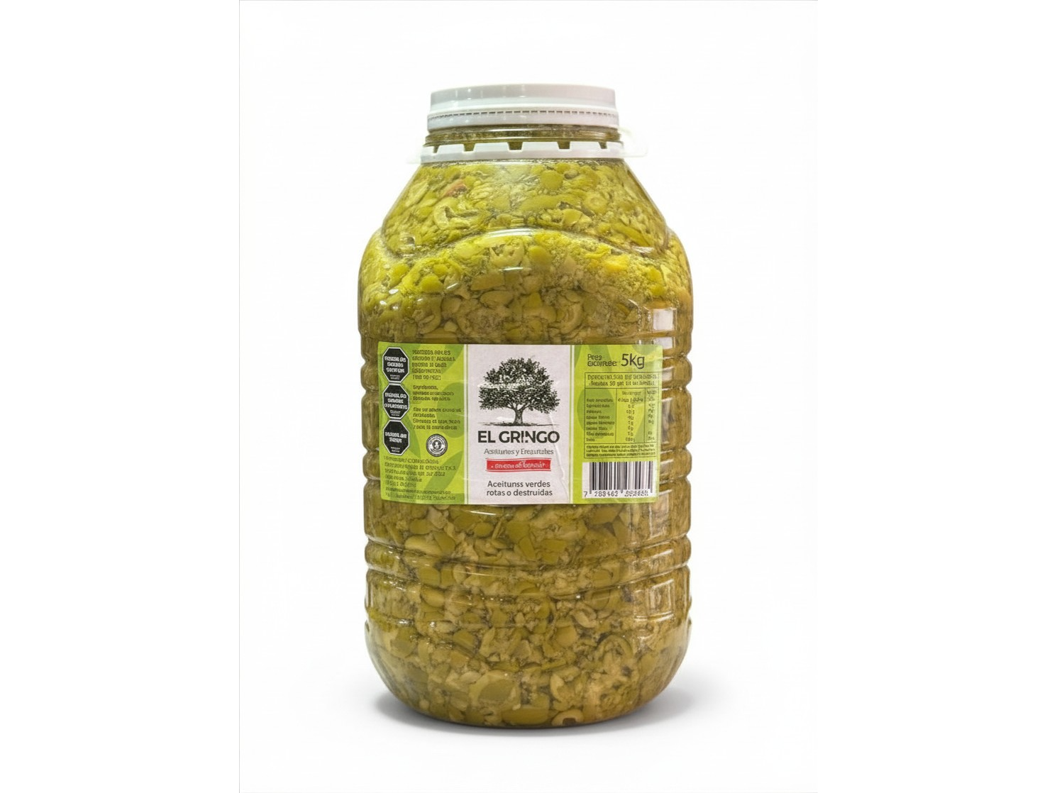 Aceitunas verdes destruidas x5kg