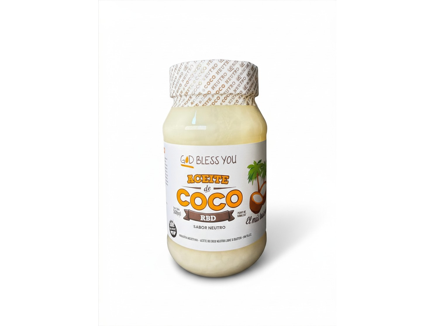 Aceite de coco "God Bless You" x500ml