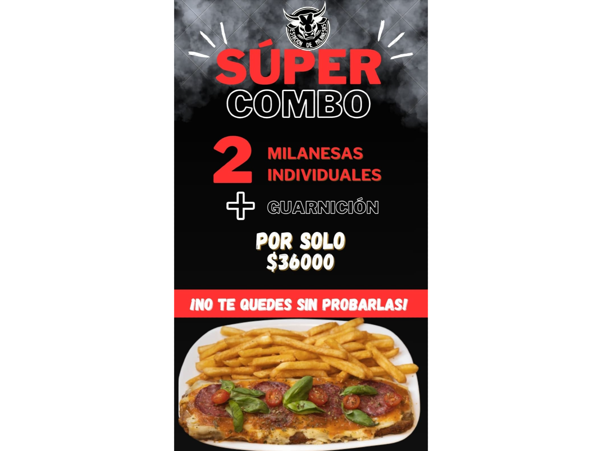 DOS MILAS INDIVIDUALES con guarnición