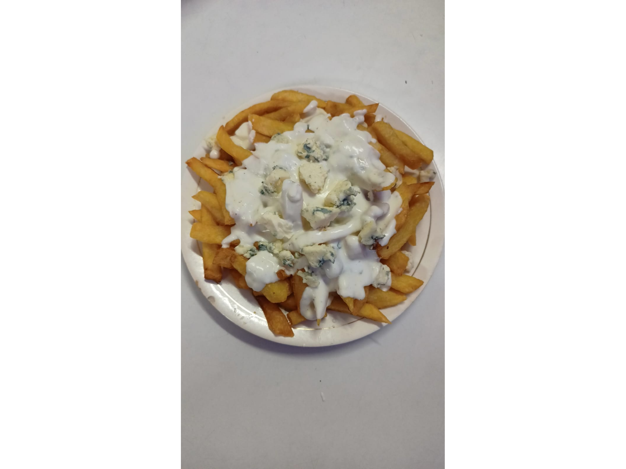 PAPAS c/CREMA, ROQUEFORT, ALBAHACA Y NUECES