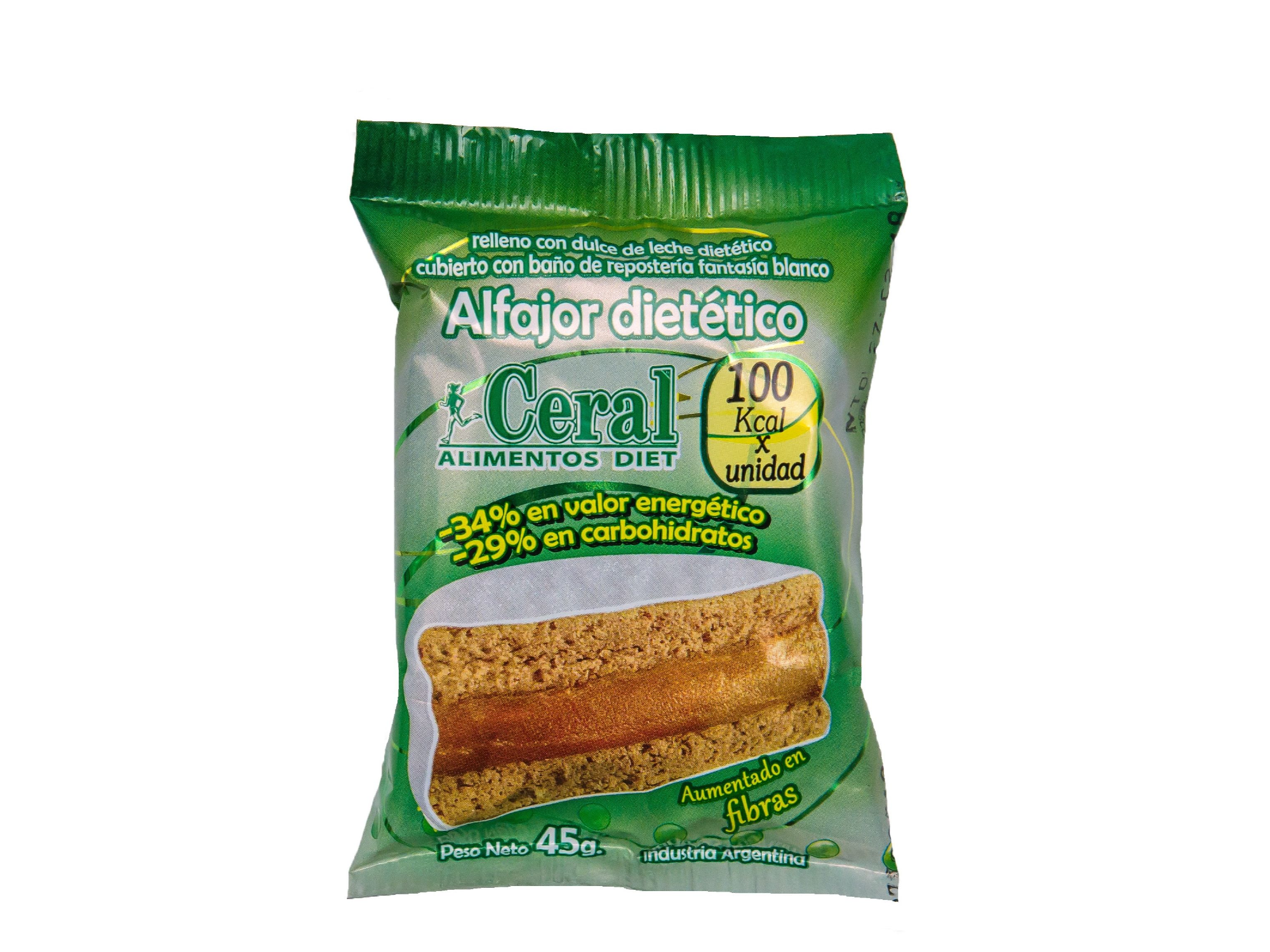 Alfajor Ceral sin azucar de El clan Natural y Rico