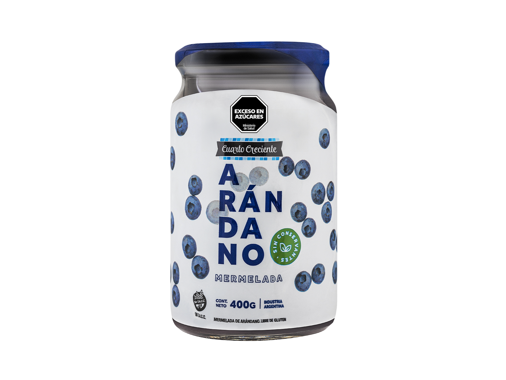 Mermelada Cuarto Creciente CON AZUCAR arandanos