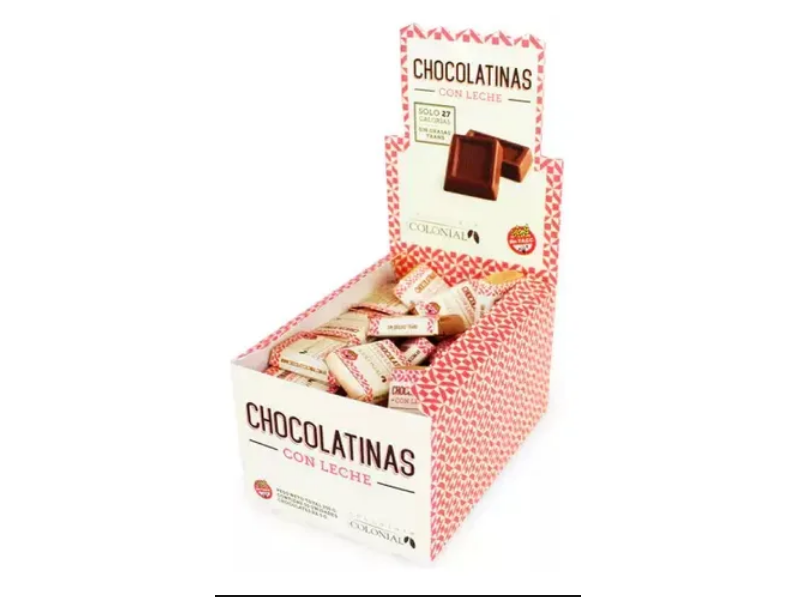 Chocolatinas Colonial con leche x50 unidades