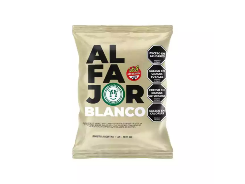 Alfajor Blanco 60gr Felices las vacas
