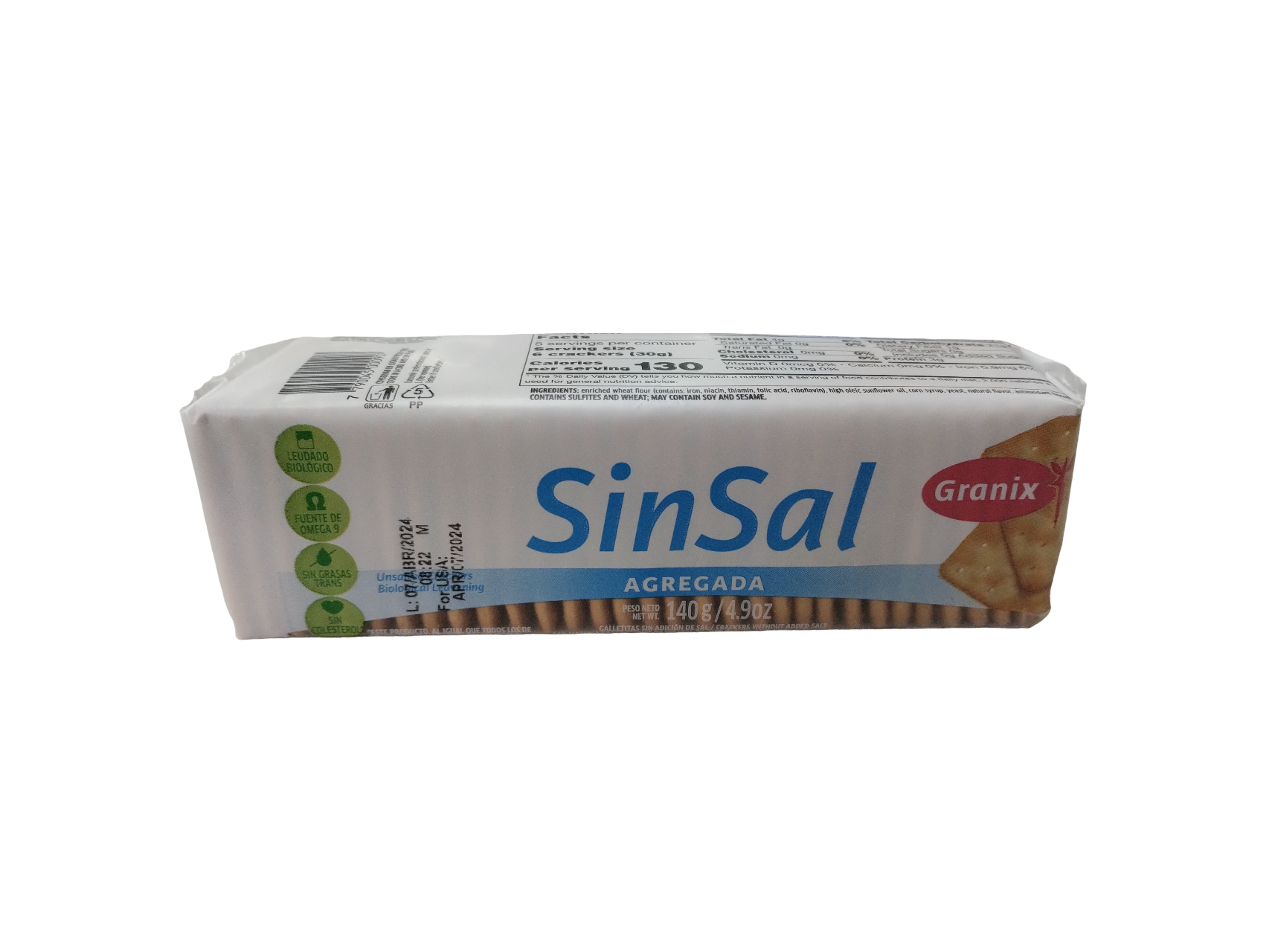 Galletas de Agua SIN SAL Granix