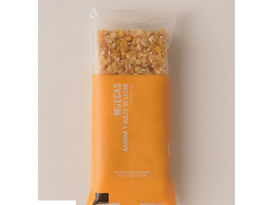 Barra de cereales Muecas Banana y dulce de leche x16 unidades