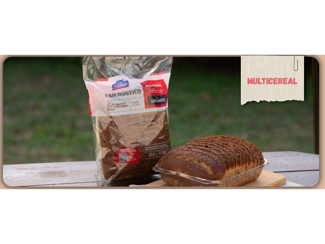 Pan Rustico de masa madre multicereal la francia x560gr
