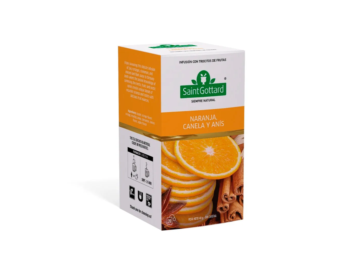Té Naranja canela y anís x20 saquitos sg