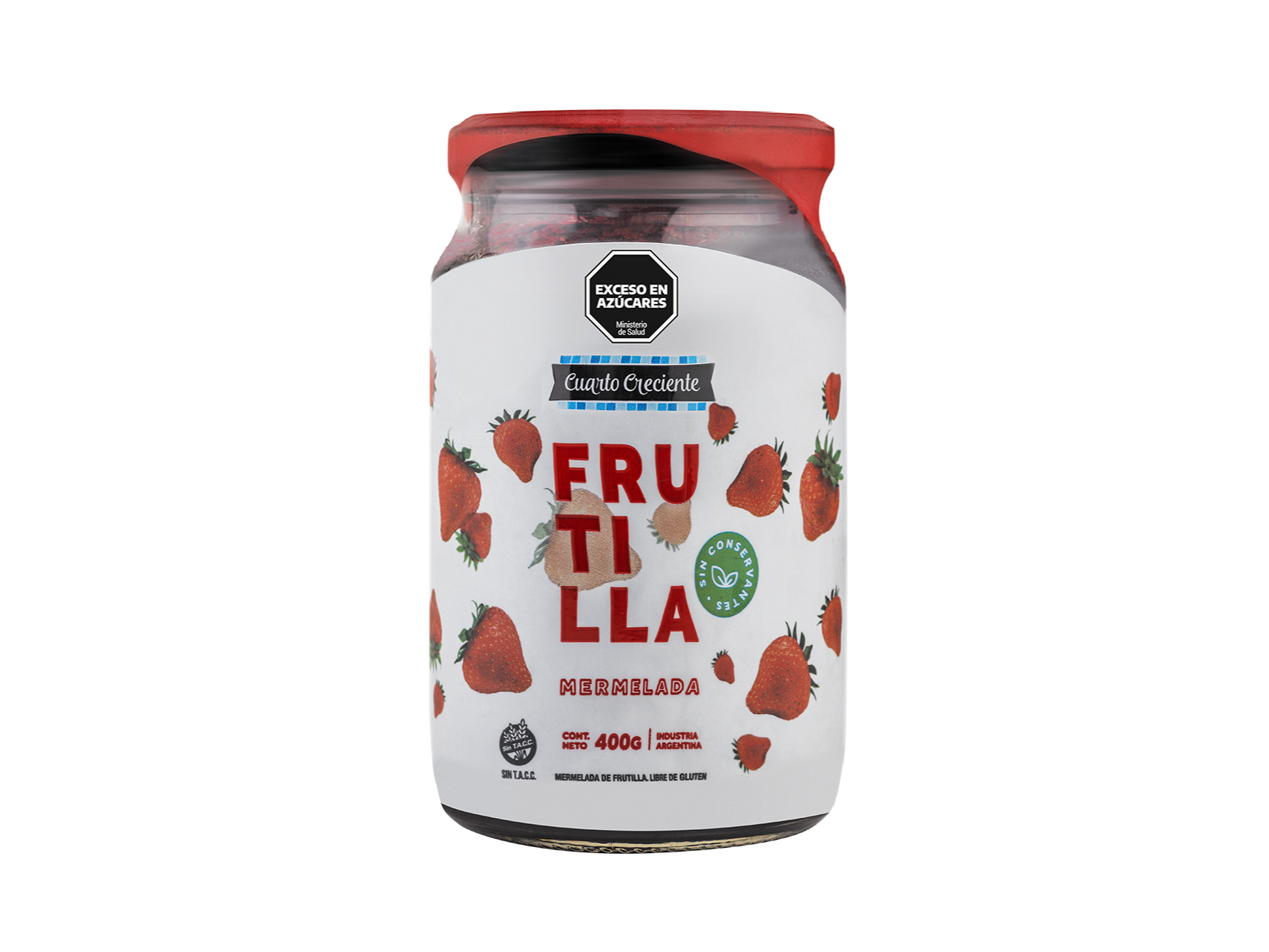 Mermelada Cuarto creciente CON AZUCAR frutilla