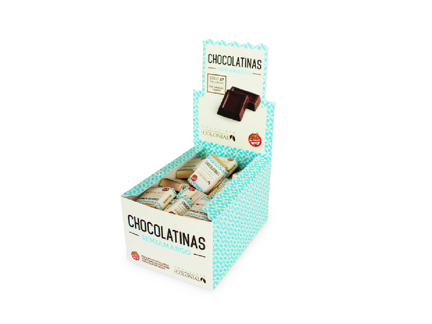 Chocolatinas Colonial Semiamargo x 50 unidades