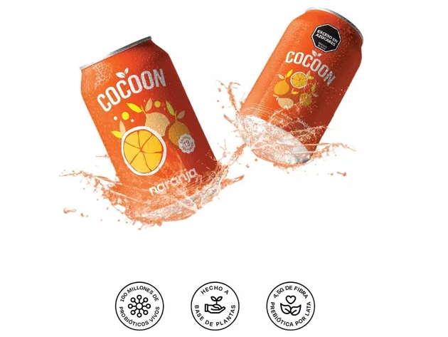 Gaseosa Pre y Probiotica sabor Naranja 354ml