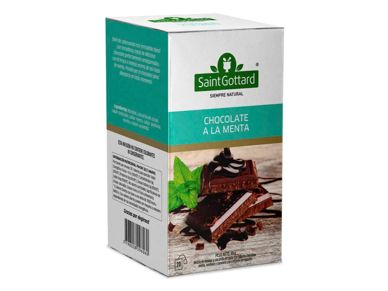 Té Chocolate a la menta Sg x20 saquitos