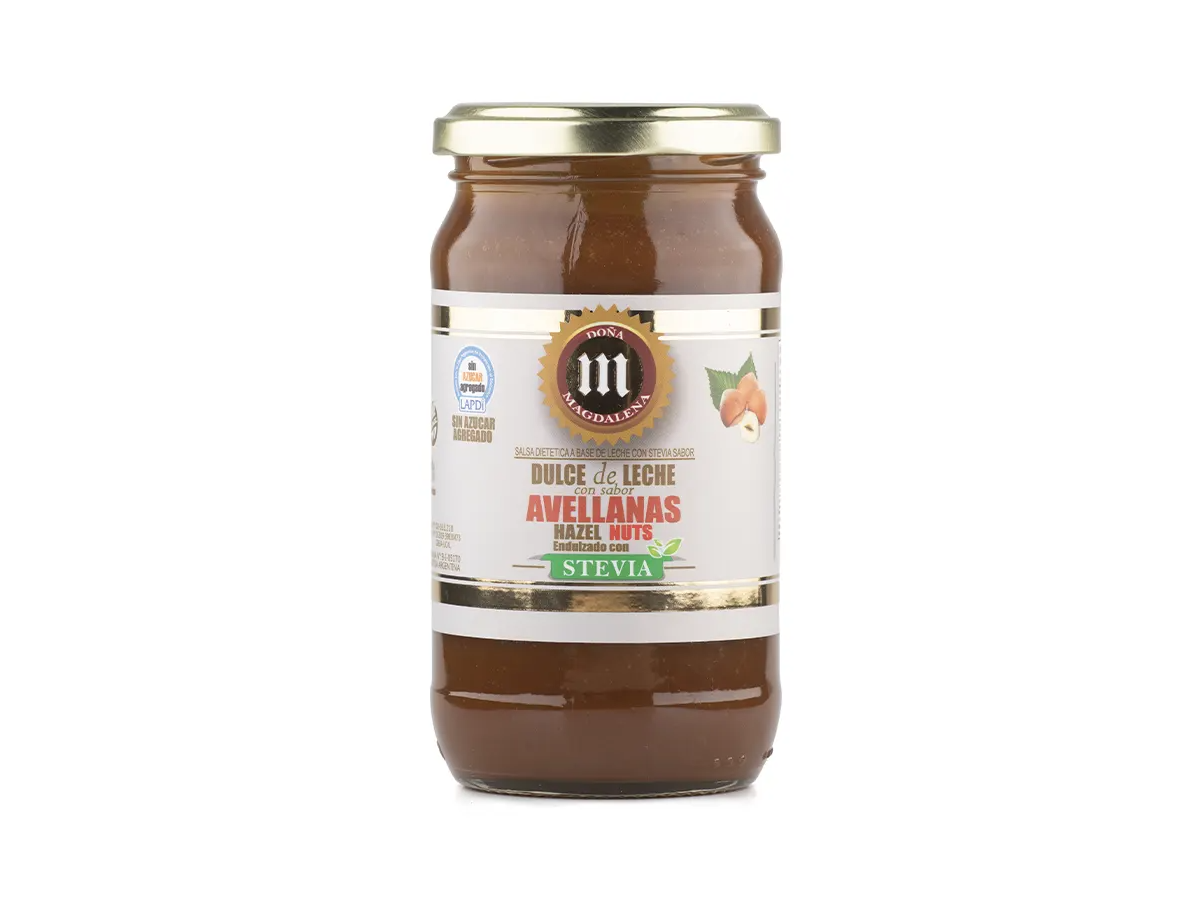 Dulce de leche sabor avellanas Con stevia Doña magdalena x400gr