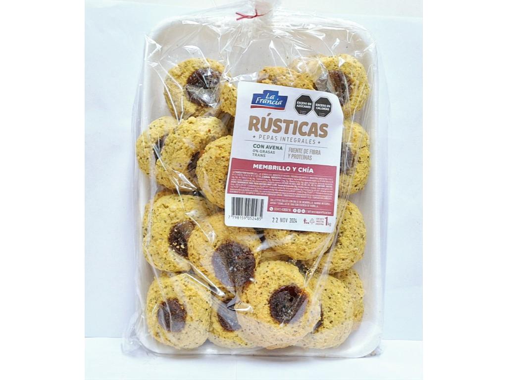 Pepas Integrales Membrillo y chía La francia x1kg