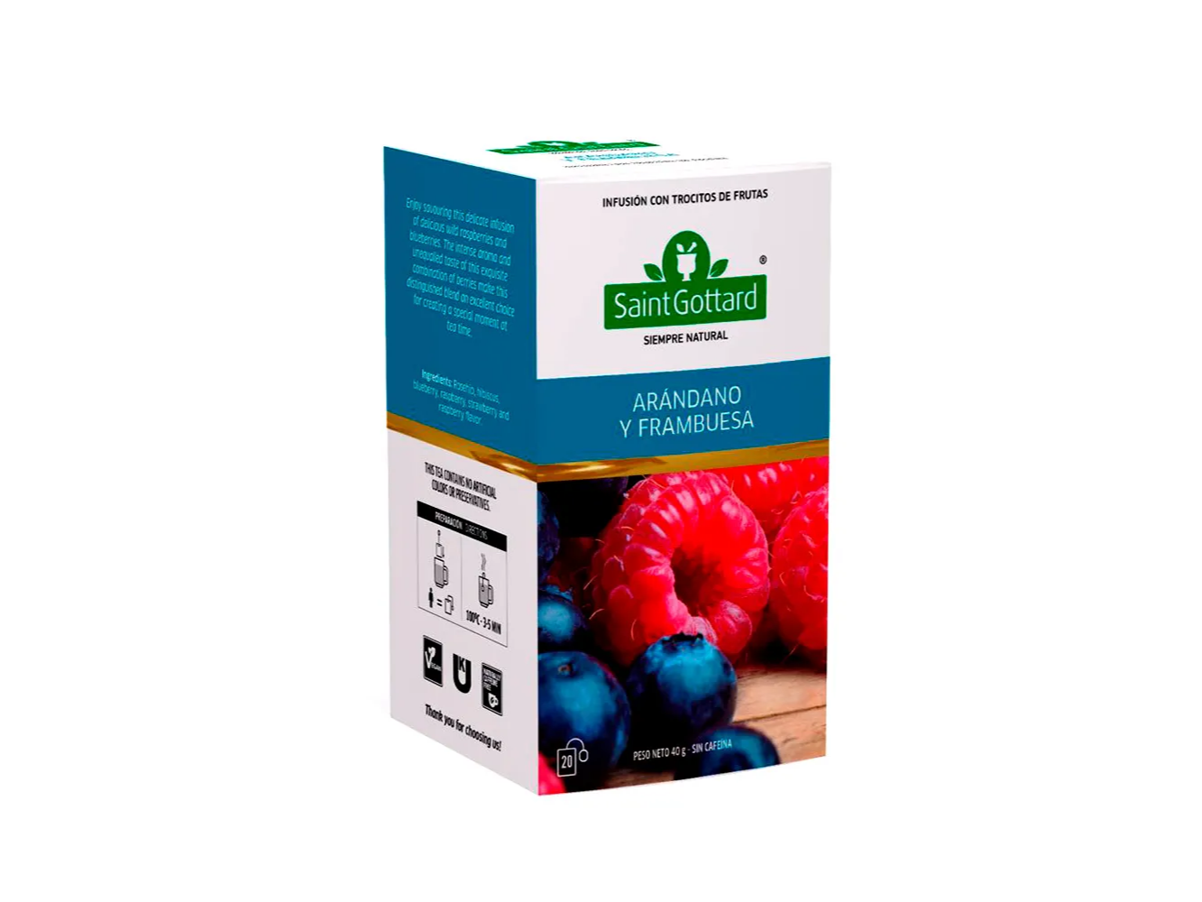 Té Arándano y Frambuesa SG  x20 saquitos