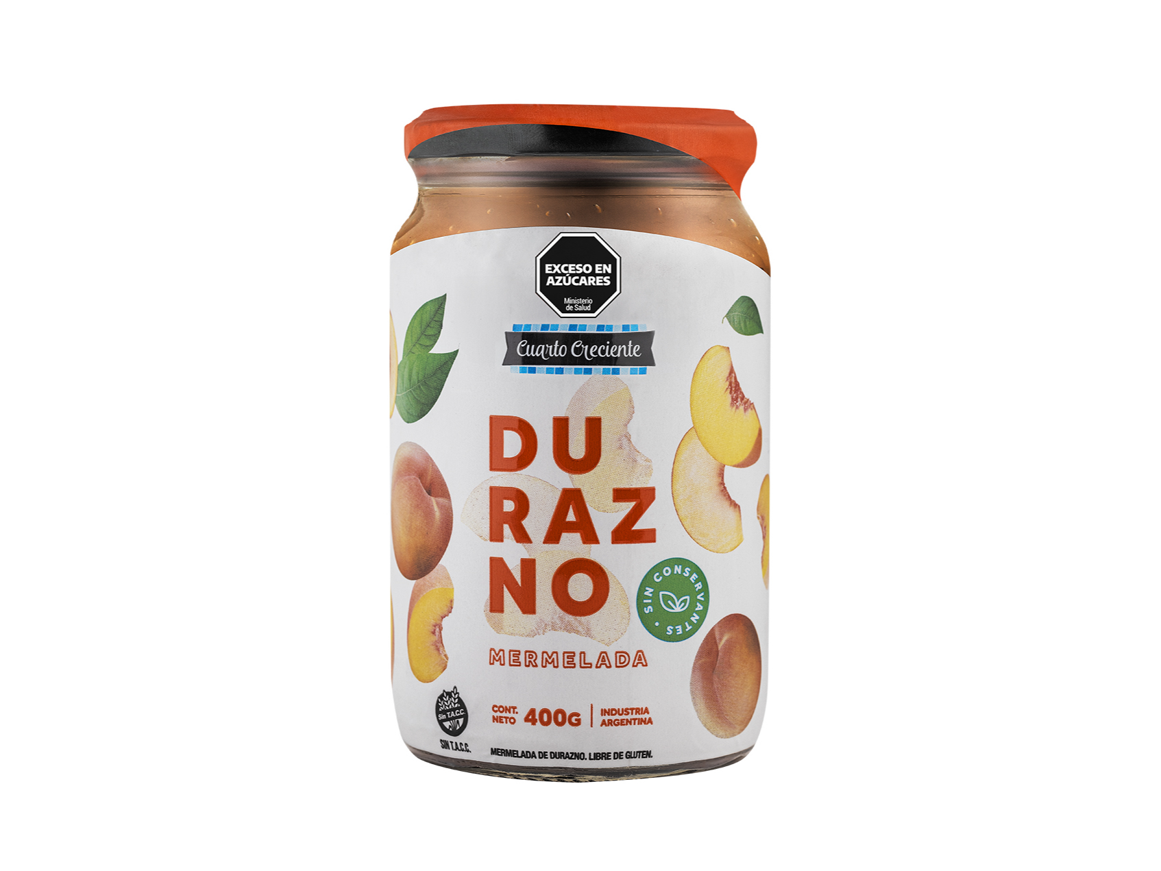 Mermelada Cuarto Creciente CON AZUCAR durazno