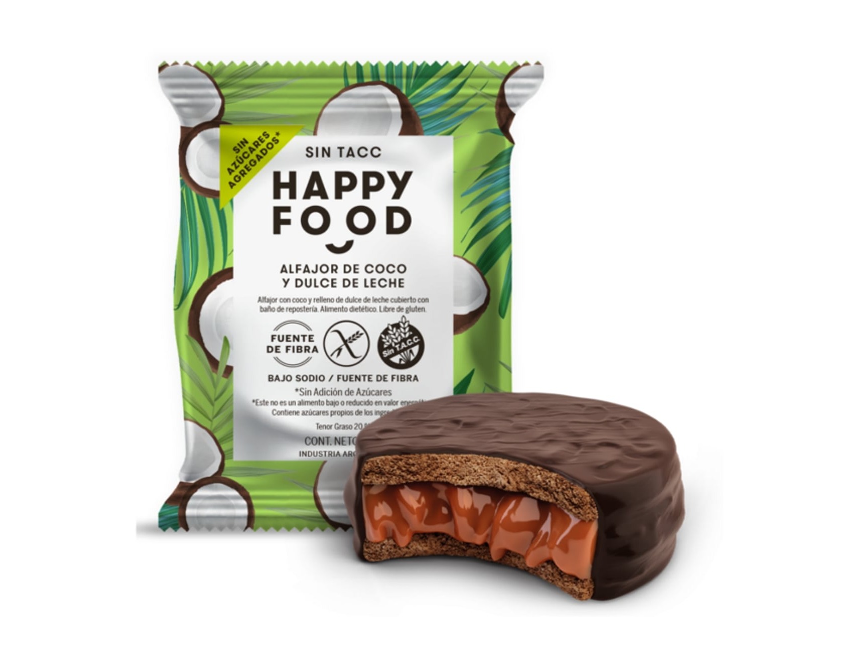 Alfajor Happy Food coco y ddl