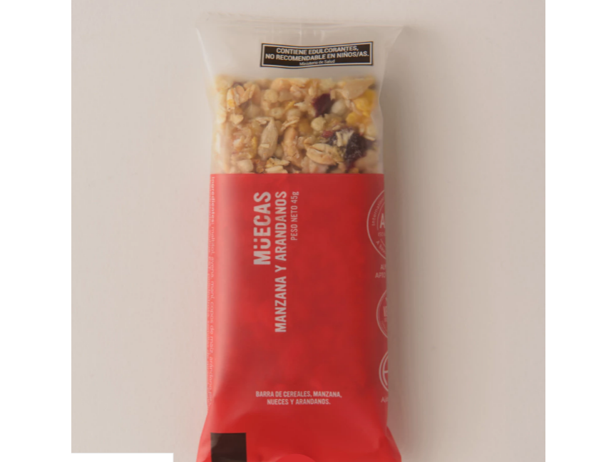 Barra de cereal Muecas Manzana y Arandanos x16 unidades